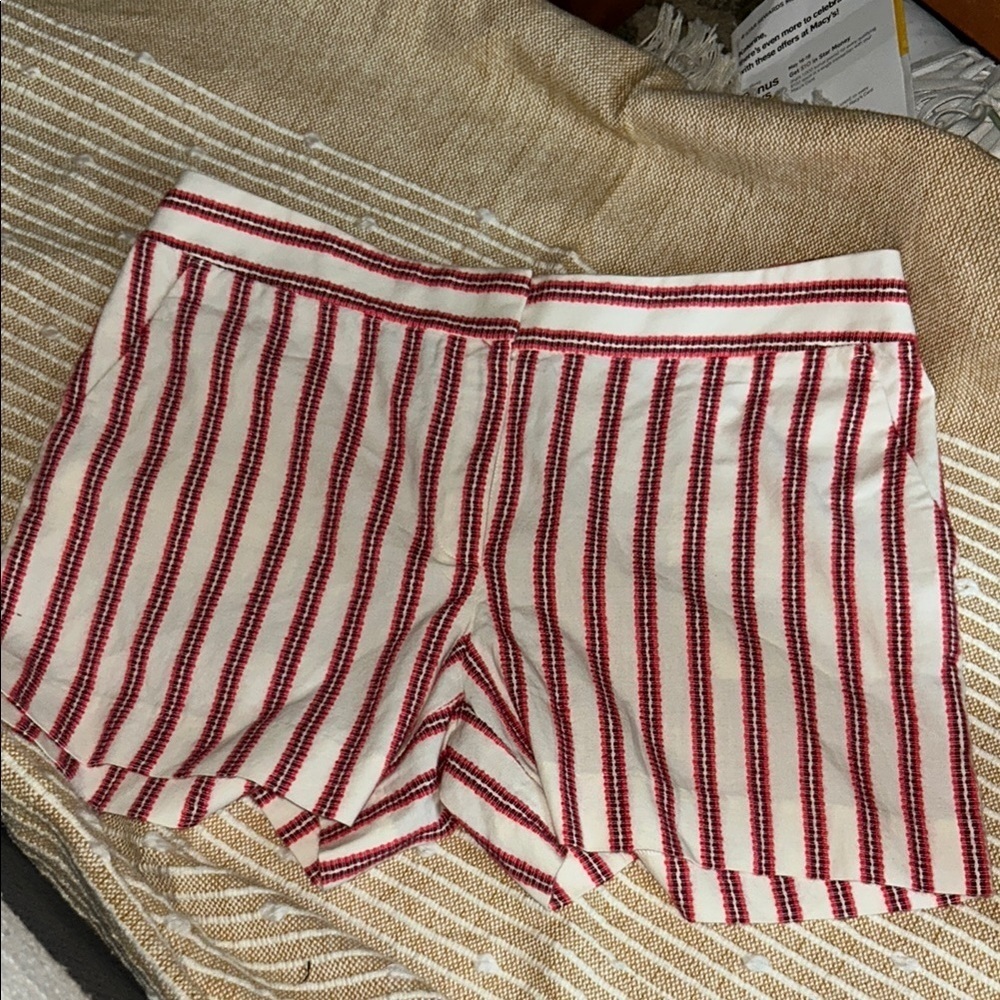 3x20 LOFT Red and White Striped Bermuda Shorts